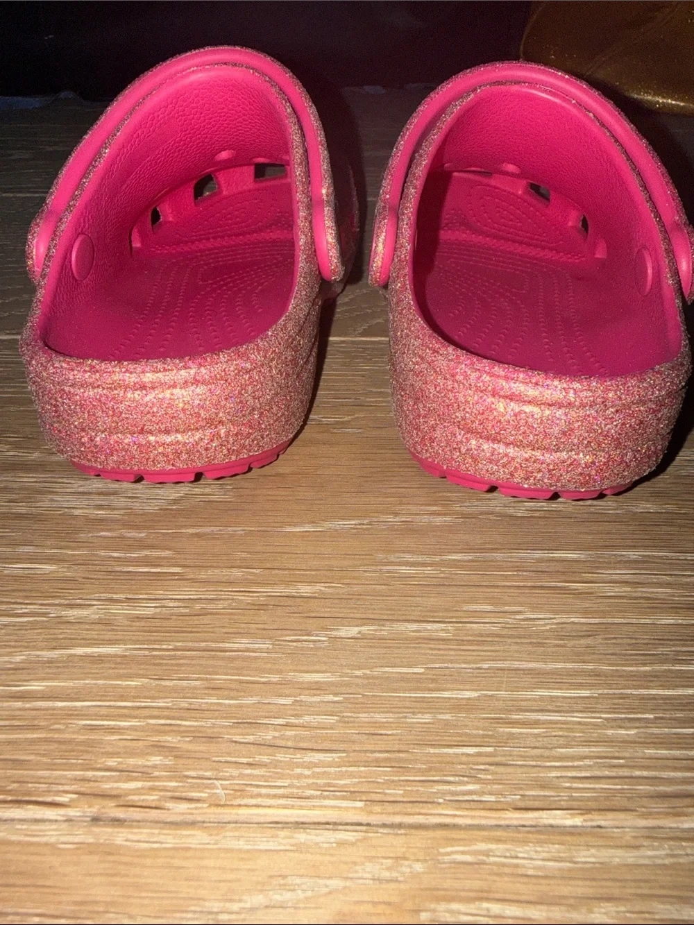 Crocs pink glitter girls size c12